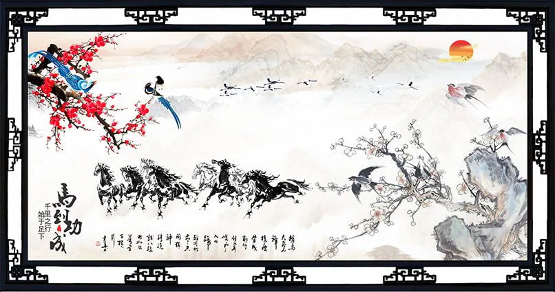 Tranh Dán Tường Mã Đáo Thành Công